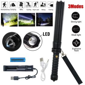 35000000LM Extrem Hell Taschenlampe Taktische Polizei Aufladbar LED Fackel AKKU (Option: 1Pc)