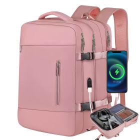 Travel Laptop Backpack, Business Sturdy Expandable Laptops Backpack Personal Item Bag (Color: Pink)