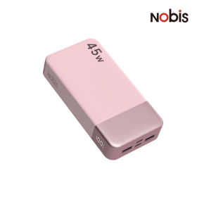 NOBIS Power Bank 20000mAh 45W Fast Charging Laotop Travel Essential Portable Cell Phone Charger with USB-C Input and Output (Color: Pink)